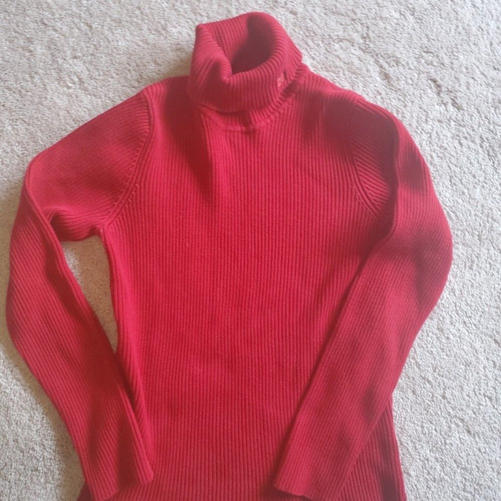 Womens Red Ralph Lauren Turtleneck